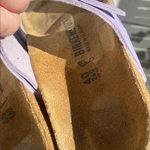 Birkenstock Women's Lavender Sandals with Blue Buckles - Picture 7 of 8